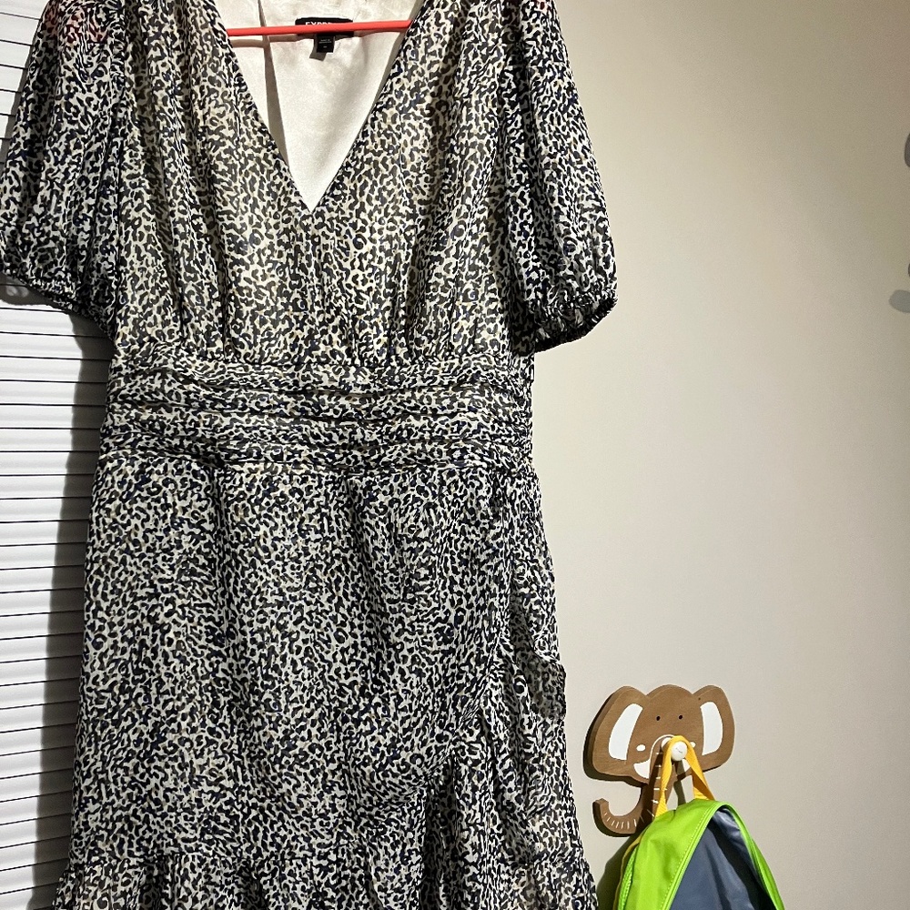 Express animal print dress.